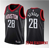 Men's Houston Rockets #28 Alperen Sengun Black 2023 Statement Edition Stitched Basketball Jersey Dzhi ,baseball caps,new era cap wholesale,wholesale hats
